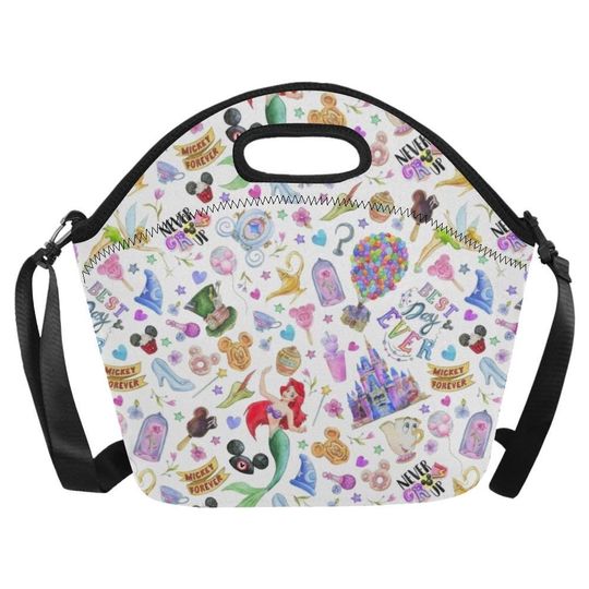 Best Day Ever Neoprene Lunch Bag | Disney Parks Lunch Bag | Disney Lunch Bag | Disney Lunchbox | Disneyland Snacks Bag | Disney Snacks
