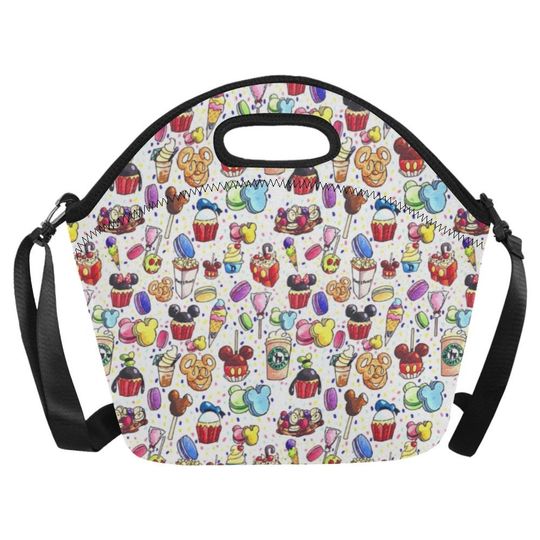 Disney Park Snacks Neoprene Lunch Bag | Park Snacks Lunch Bag | Disney Lunch Bag | Disney Lunchbox | Disneyland Snacks Bag | Disney Snacks