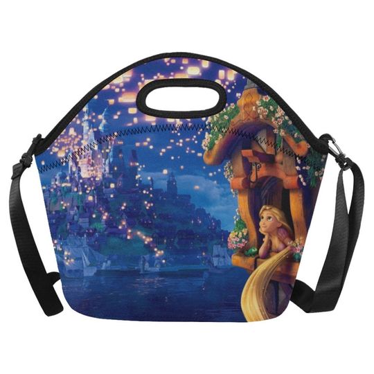 Tangled Neoprene Lunch Bag | Tangled Lunch Bag | Disney Lunch Bag | Disney Lunchbox | Disneyland Lunch Bag | Rapunzel Lunchbox |