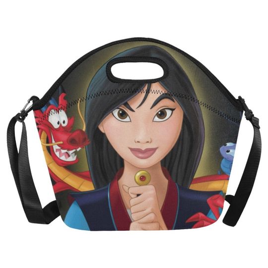 Mulan Neoprene Lunch Bag | Mulan Lunch Bag | Mulan and Mushu | Disney Lunch Bag | Disney Lunchbox | Disneyland Lunch Bag | Mushu Lunchbox |