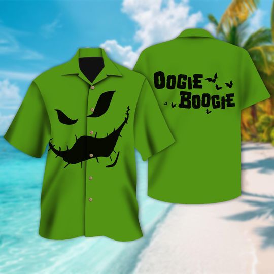 The Nightmare Before Christmas Hawaiian Shirt, Oogie Boogie Halloween Hawaii Shirt, Halloween Party Gift, Horror Character Movie Shirt