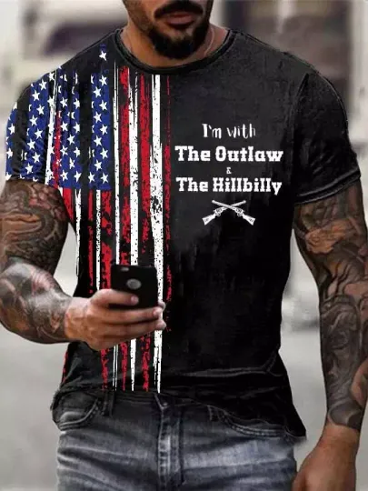 I'm With Outlaw And The Hillbilly Vote Trump Vance 2025 Tshirt 3D Printed