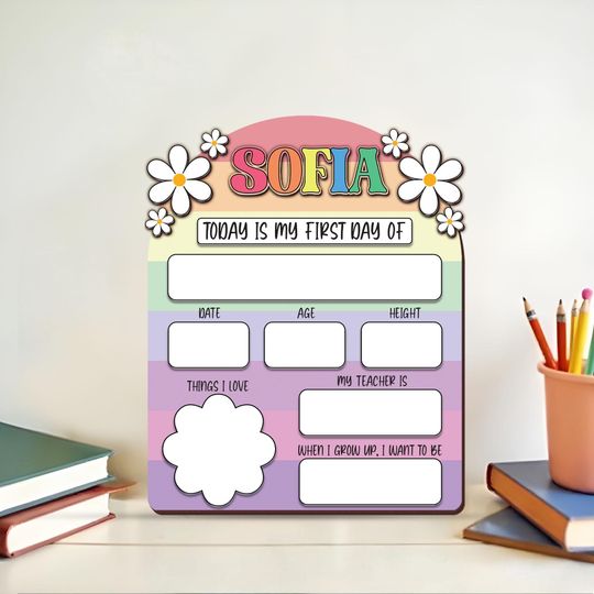 First Day of School Sign, Last Day of School Sign, Custom First Day of School Sign, Reusable First Day of School Sign, Back to School Gift