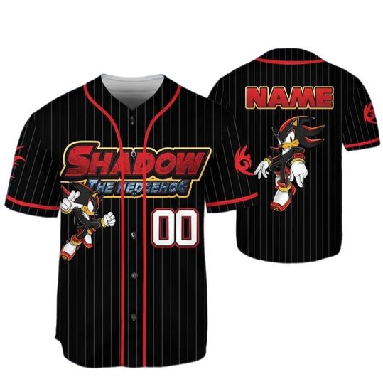 Personalize Sonic Shadow The Hedgehog Badass Jersey, Custom Sonic Jersey, Funny Sonic Party Shirt, Sonic Birthday Gift