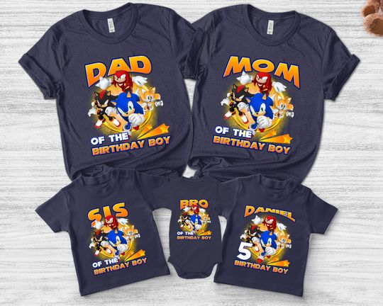 Sonic The Hedgehog 3 Shirt/Sonic 3 Movie Birthday Boy Shirt/Sonic Shirt/Sonic 3 Hedgehog Birthday Shirt/Sonic The Hedgehog Shirt