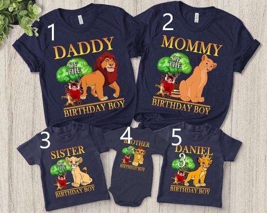 Lion King Family Birthday Shirt, Family matching shirt, Lion King birthday party, Personalized birthday shirt, Simba Birthday Tee