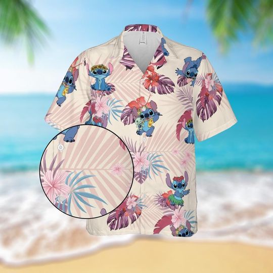 Stitch Hawaiian Shirt, Summer Aloha Shirt, Funny Vacation Shirt