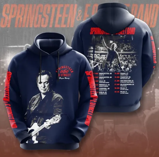 Bruce Springsteen 3D Hoodie Best design for Music Lover Shirt Full Size