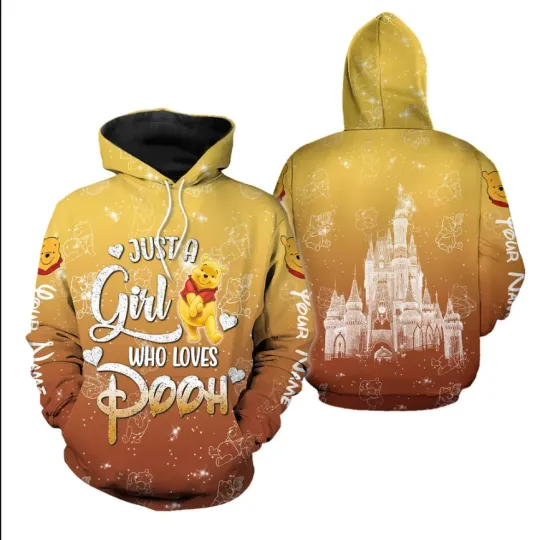 Just A Girl Who Loves Winnie The Pooh 3D HOODIE Halloween Gift