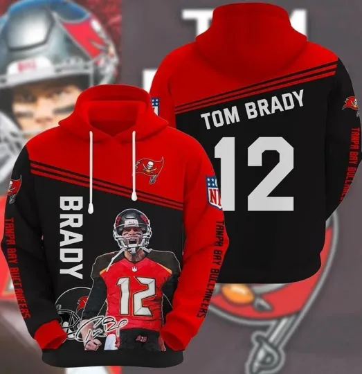 Tom Brady 12 TampaBay Lightweight 3D Prints Hoodie