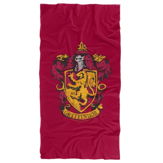 Harry Potter Drawn Gryffindor Crest Officially Licensed Beach Towel 30"x60"