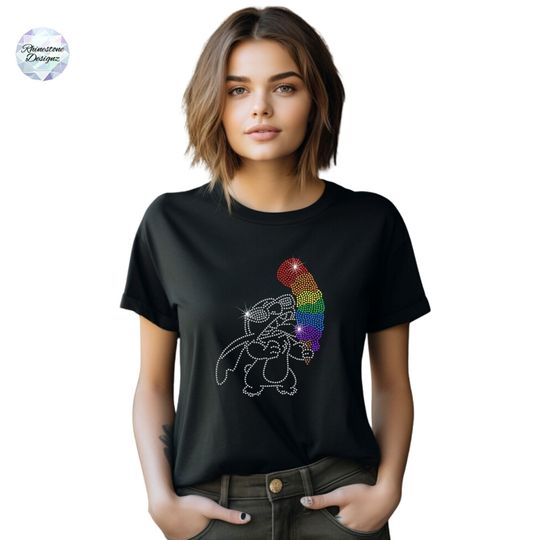 Rhinestone PRIDE LGBT Stitch T Shirt
