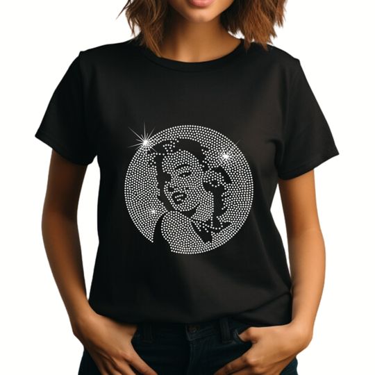 Rhinestone Marilyn Monroe T Shirt