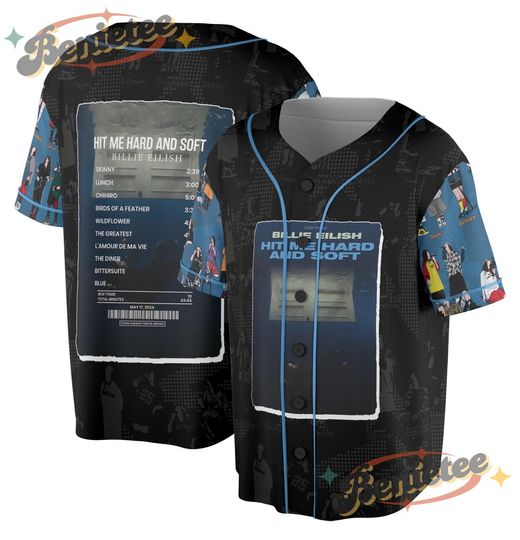 Vintage Billie Eilish Jersey, Inspired by Hit Me Hard and Soft Album