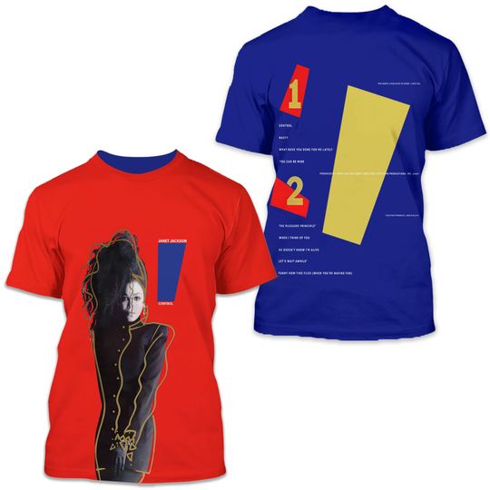 Janet Jackson Control Album Cover AOP 3D T-shirt