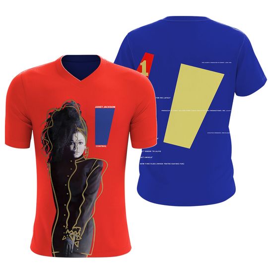 Janet Jackson Control Album Cover AOP 3D T-shirt