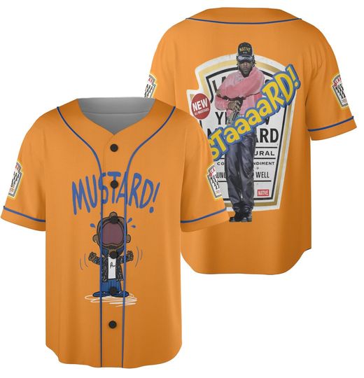 MUSTARD Jersey,Hip Hop Merch,West Coast Shirt,Gifts for Lamar Fans,Mustaaard Funny Jersey,Funny Gift for Hip Hop Lover