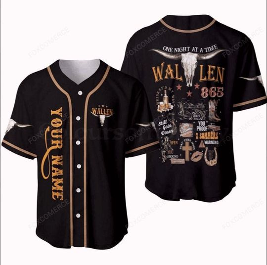 Personalized Wallen Western Baseball Jersey Country Music Jersey Shirt