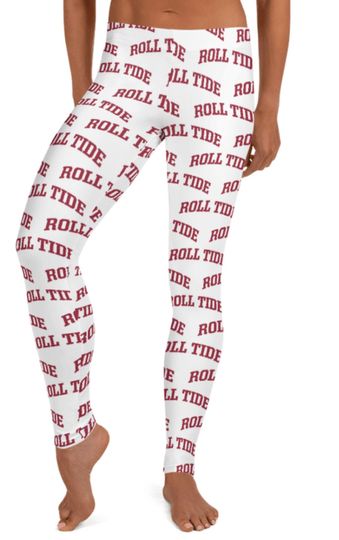 Albm Roll Tide Leggings - Women's Crimson College Football Stretch Tight Pants