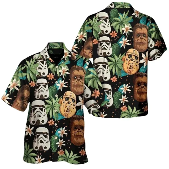 Star Wars Hawaiian Shirt Chewbacca Hawaii Shirt Stormtrooper Beach Shirt