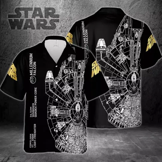 Millennium Falcon Star Wars Full Print Unisex Hawaiian Shirt