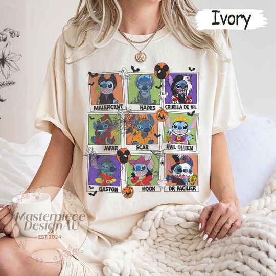 Disney Stitch Halloween Shirt, Horror Stitch Tee, Disney Family Matching Tee, Stitch Pumpkin Shirt