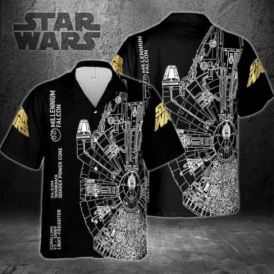 Millennium Falcon Star Wars Hawaiian 3D Shirt LH17
