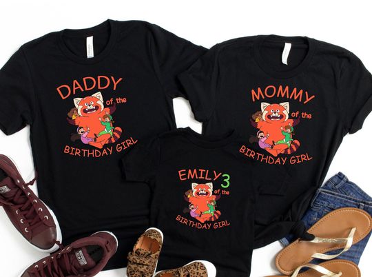 Personalized Turning Red Birthday Shirt, Family Matching Tee, Turning Red Party Gift