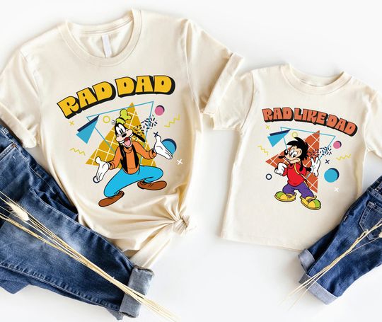 Disney Goofy and Max Matching Shirts for Dad and Son