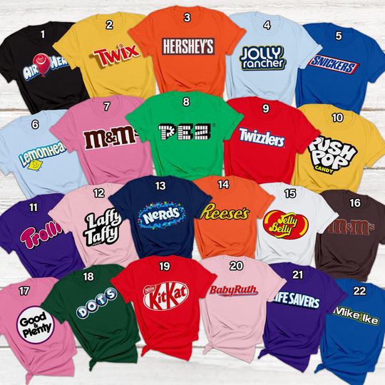 Chocolate Candy Group Tees, Family Matching Shirts for Disney Trip and Vacation Outfits