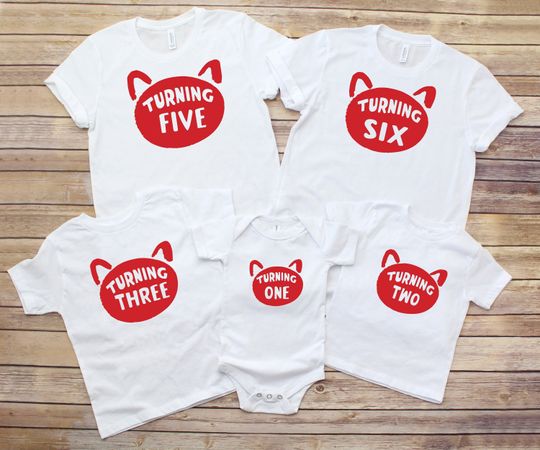 Fur Baby Turning Red Custom Birthday Shirts for Kids and Toddlers