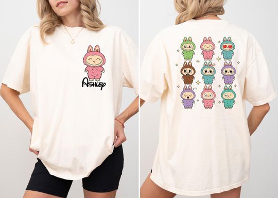Labubu Custom T-Shirt, Personalized Labubu Shirt, Labubu Shirt, Labubu Kids Shirt, Cute Cartoon Dolls Graphic Tee, Kawaii Labubu Characters