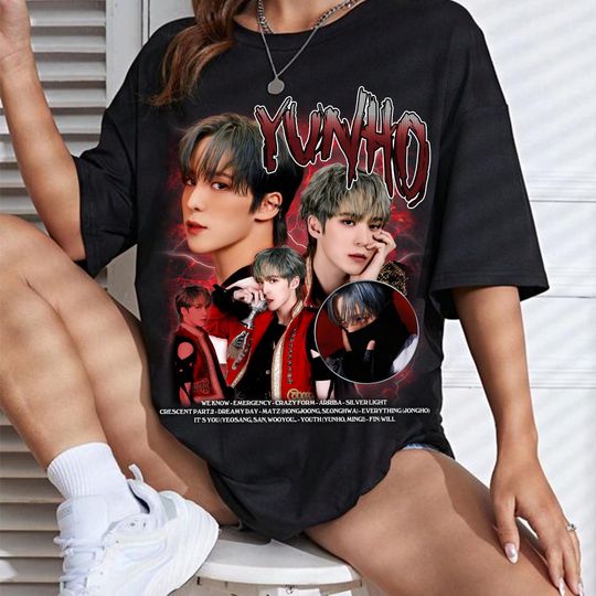 Vintage Yunho Ateez T-shirt, Ateez The World Ep.Fin Will Album Shirt, Ateez Golden Hour Part 2 Tee, Ateez 2025 World Tour in Your Fantasy