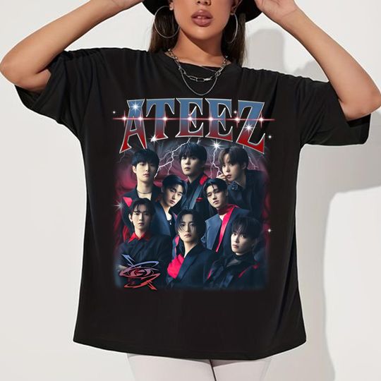 Retro Ateez Kpop T-shirt, Ateez Towards The Light: Will To Power World Tour Shirt, Ateez 2025 World Tour in Your Fantasy Tee, Ateez Members