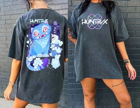 Kpop Demon Hunters Tiger 2 Sides T Shirt, Derpy the Tiger And Bird Demon Hunter Tiger Tee, Hunters Tiger fan, Kpop Demon Hunters