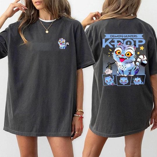 Kpop Demon Hunters Tiger Shirt, Derpy the Tiger And Bird Demon Hunter Tiger Tee, Hunters Tiger fan, Kpop Saja Boys Shirt, Kpop Demon Hunters