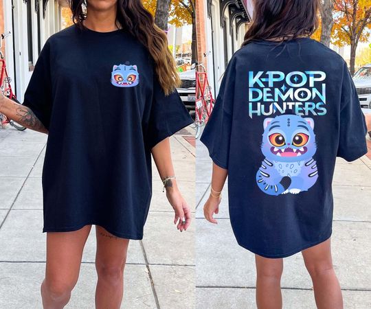 Demon Hunter Tiger shirt, Derpy the Tiger And Bird Demon Hunter Tiger Tee, Hunters Tiger fan, Kpop Saja Boys Shirt, Kpop Demon Hunters