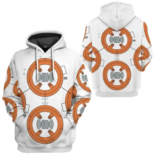 Tshirt SW BB8 Robot Costume 3d White Orange Tshirt Hoodie