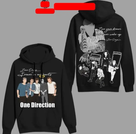 One Direction Liam Payne Forever In Our Heart 3D Hoodie Black