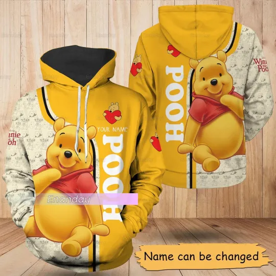 Custom Pooh Bear Winnie The Pooh 3D HOODIE US Size All Over Print Best Price