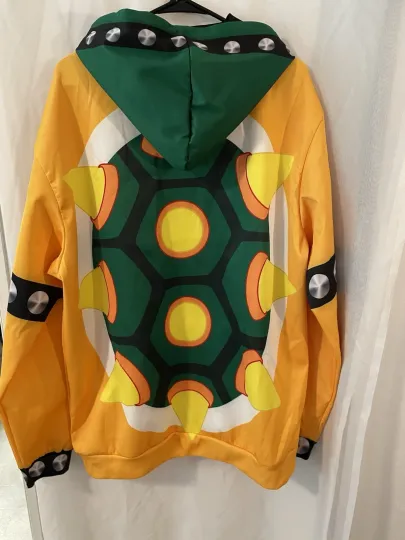 Gearhumans Men’s 3D Bowser Hoodie Apparel Pullover XL