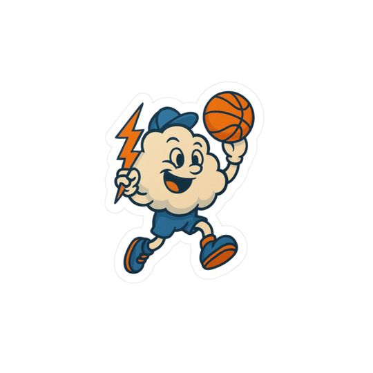 Playful OKC Basketball Sticker