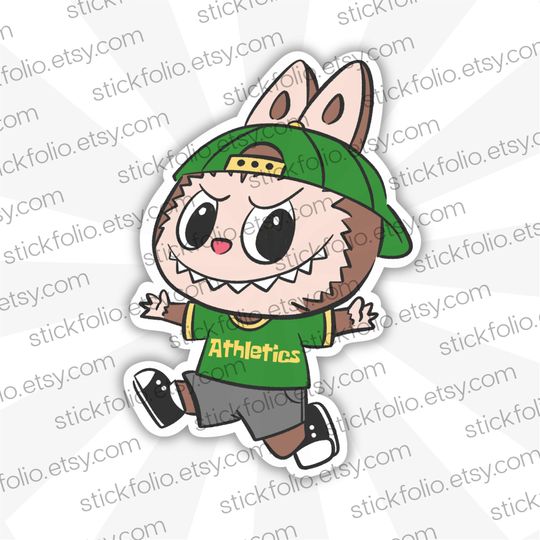 Oakland A's Labubu Sticker