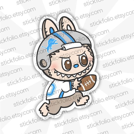 Detroit Lions Labubu Sticker