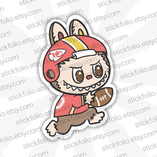 Kansas City Chiefs Labubu Sticker