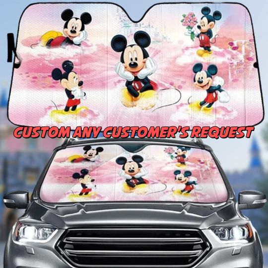 Mickey Mouse Car Sunshade, Mickey Mouse Car Sun Shade, Disneyland Car Accessories, Disney Shade, Mickey Car Protect