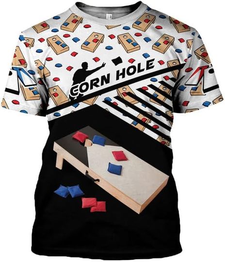 Cornhole Shirt 3D Cornhole Player T-Shirt for Team Cornhole Shirt Funny