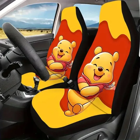 Cute Winnie The Pooh Car Seat Covers