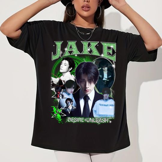 Retro Jake Enhypen T-Shirt, Enhypen Desire: Unleash Shirt, Enhypen Walk The Line World Tour Shirt, Enhypen Fate Plus Tour Shirt