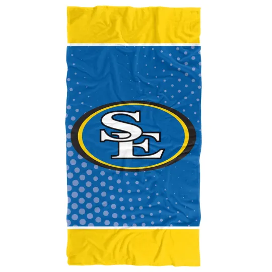 Southeastern Oklahoma State University Beach Towel/Bath Towel, 30"x60" Dots